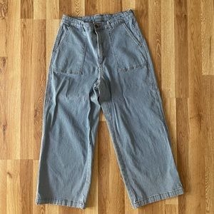 Universal Thread railroad stripe wide leg crop jeans